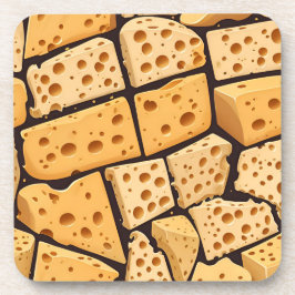 Posavasos Piezas de queso con agujeros naturales patrón lind