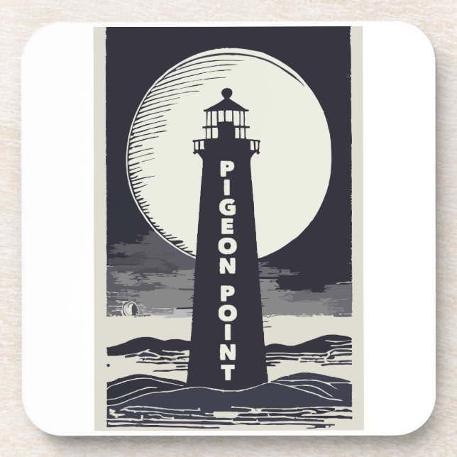 Posavasos Pigeon Point Lighthouse California Moon (Frente)