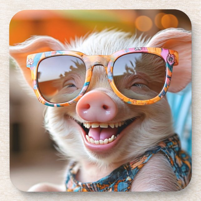 Posavasos Piggy beach time (Frente)
