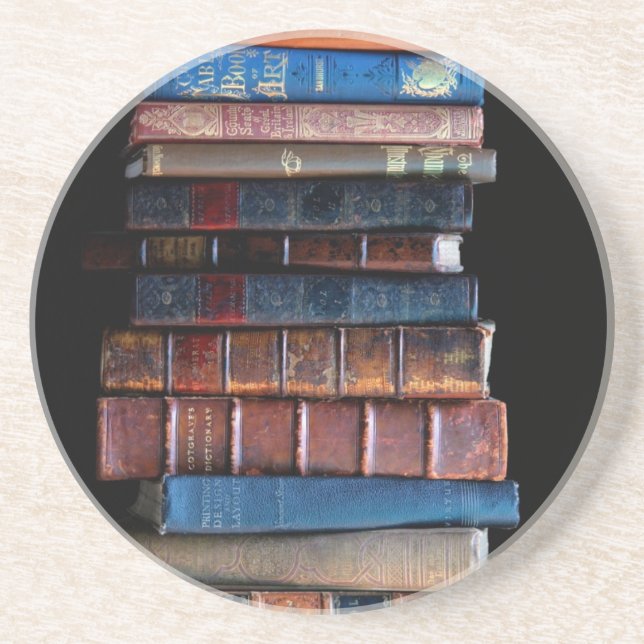 Posavasos Pila de ntage de libros antiguos (Frente)