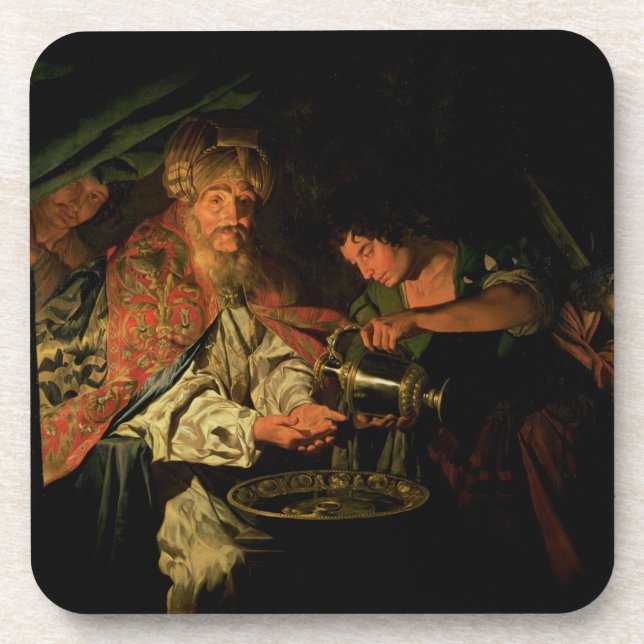 Posavasos Pilate que se lava las manos (aceite en lona) (Frente)
