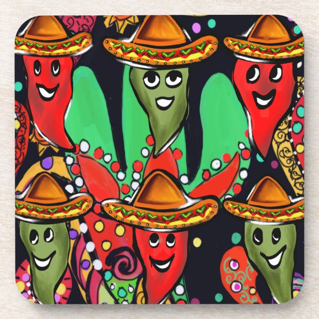Posavasos Pimientos del Cinco de Mayo (Frente)