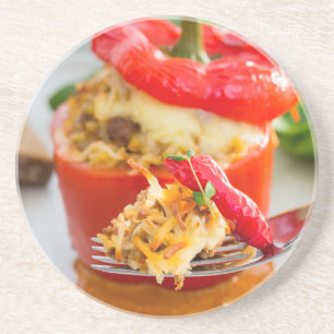 Posavasos Pimientos rellenos al horno con salsa de carne y q