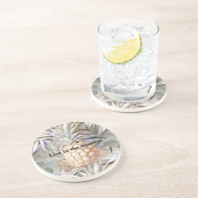 Posavasos Piña de oro de crema tropical (Lado)