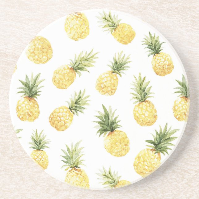Posavasos Piñas Amarillas Tropicales (Frente)