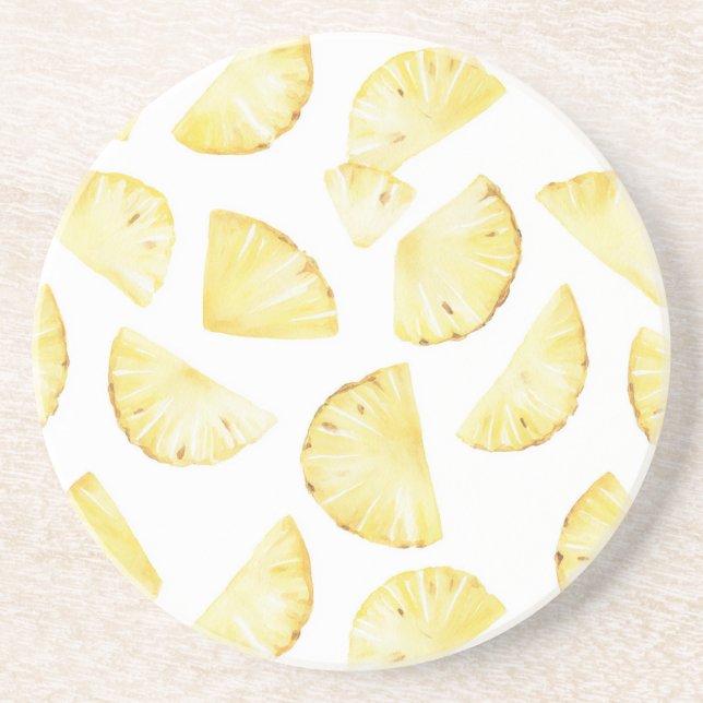 Posavasos Piñas Frutas Amarillas (Frente)