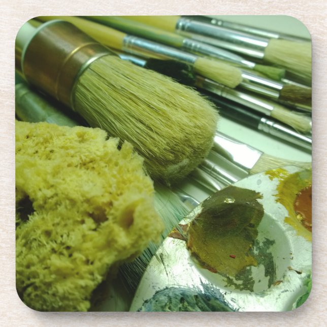 Posavasos Pinceles y pintura (Frente)