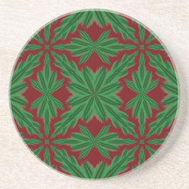 Posavasos Pine Mandala Garnet Sandstone Coaster