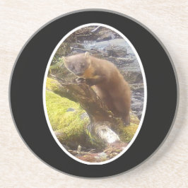 Posavasos Pine Marten en la montaña rusa Log Sandstone