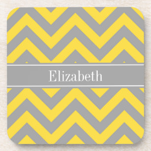 Posavasos Pineapple Dk Gray LG Chevron Dk Gray Name Monogram