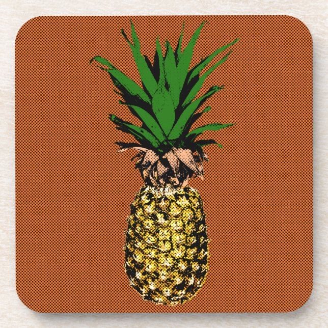 Posavasos Pineapple Newsprint (Frente)