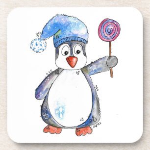 Posavasos Pingüino caprichoso y chiflado
