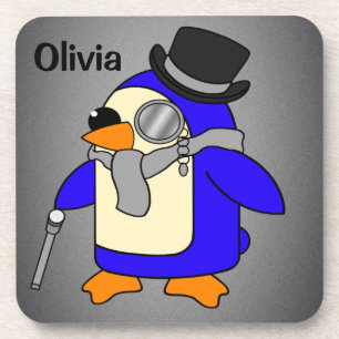 Posavasos Pingüino neutro personalizado lindo