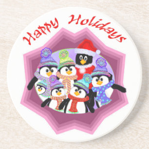 Posavasos Pingüinos de los prácticos de costa del día de