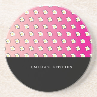 Posavasos Pink Breakfast Fried Eggs Name
