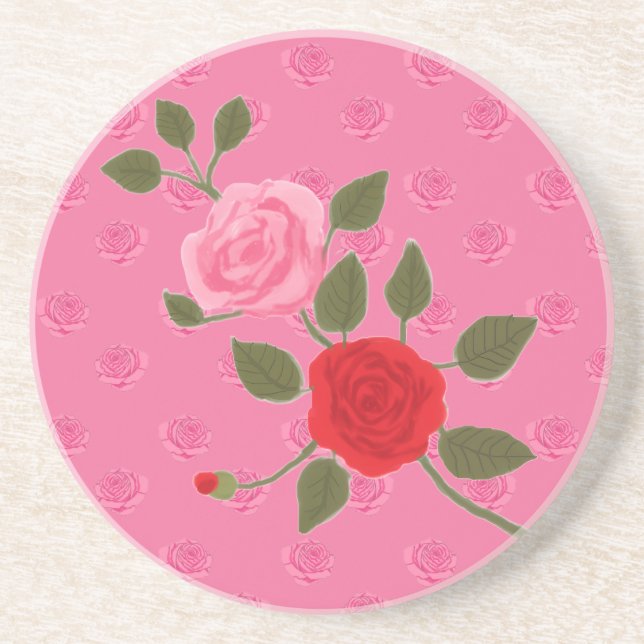 Posavasos Pink roses (Frente)