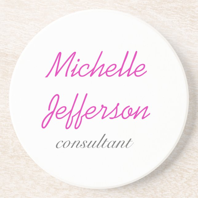 Posavasos Pink White Clean (Frente)