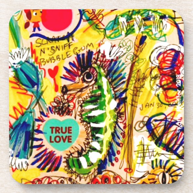 Posavasos pintada del caballo de mar (Frente)