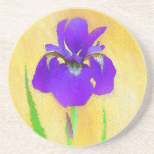 Posavasos Pintado de iris morado - Perro original curado A