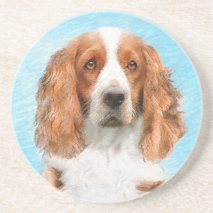 Posavasos Pintado español de Springer galesa - Arte de perro