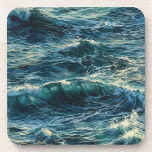 Posavasos Pintando las marejadas marinas pintando la montaña