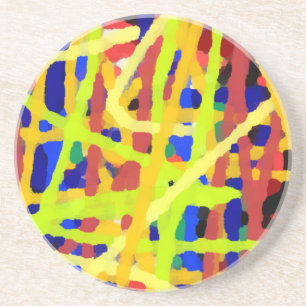 Posavasos Pintura abstracta colorida