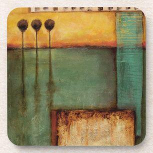Posavasos Pintura abstracta con claves de piano