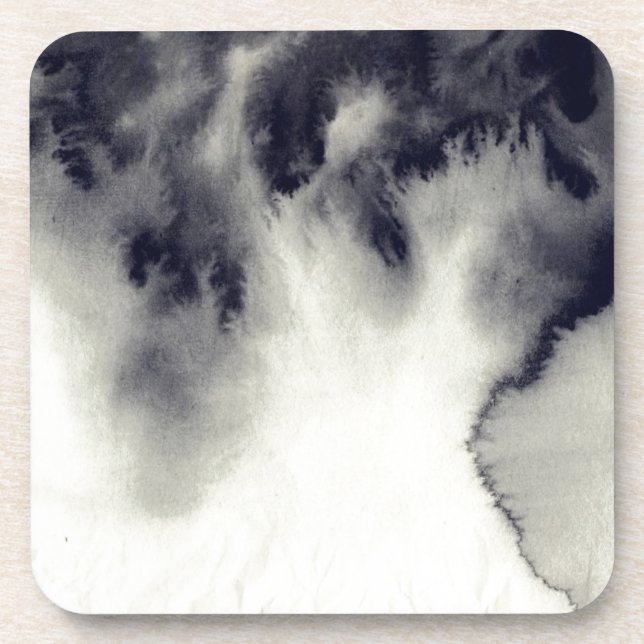 Posavasos Pintura abstracta de la tinta en textura del papel (Frente)