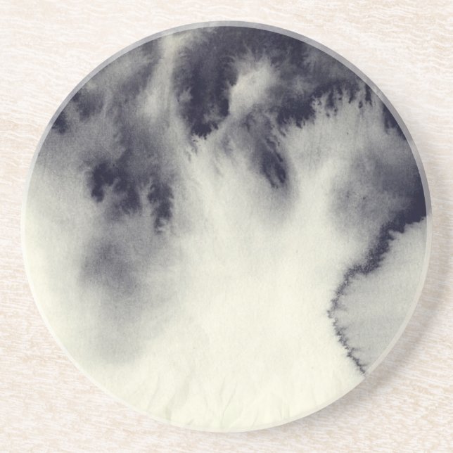 Posavasos Pintura abstracta de la tinta en textura del papel (Frente)