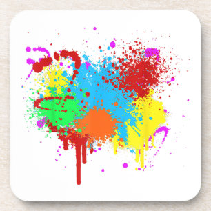 Posavasos Pintura abstracta de salpicaduras de pintura bonit