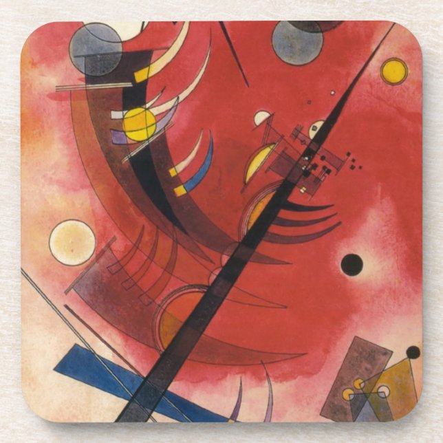 Posavasos Pintura abstracta de simulación interior (Frente)