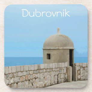 Posavasos Pintura acuarela del muro de la ciudad de Dubrovni