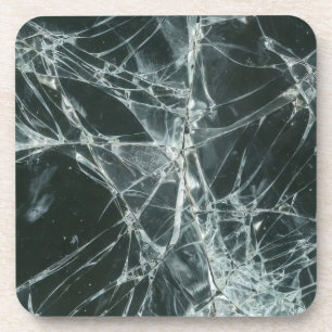 Posavasos Pintura al óleo de superficie de vidrio roto (esti
