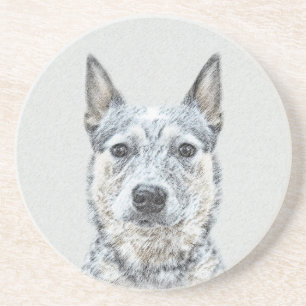 Posavasos Pintura australiana de perro de ganado bovino - Ar