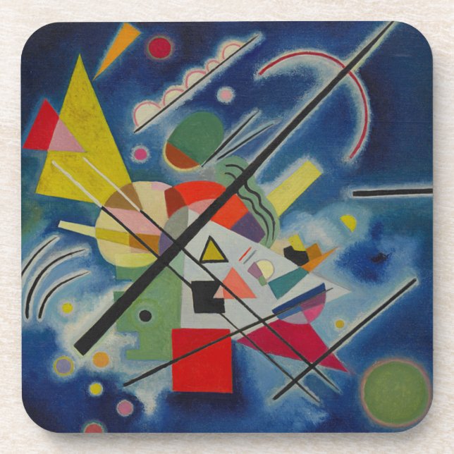 Posavasos Pintura azul de Kandinsky (Frente)