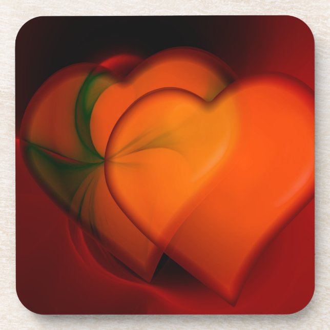 Posavasos Pintura cardíaca (Frente)