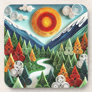 Posavasos Pintura colorida de un sereno