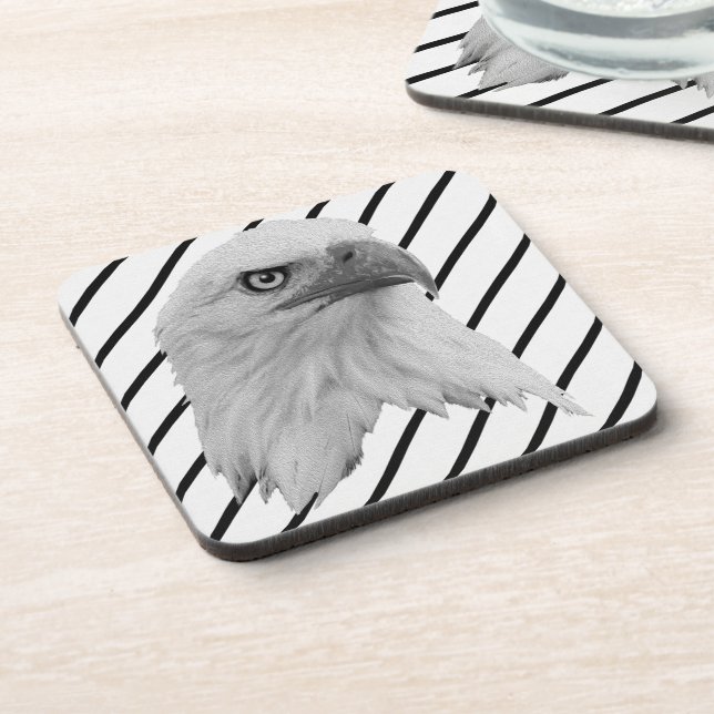 Posavasos Pintura de aceite de águila calva, (Lado Izquierdo)