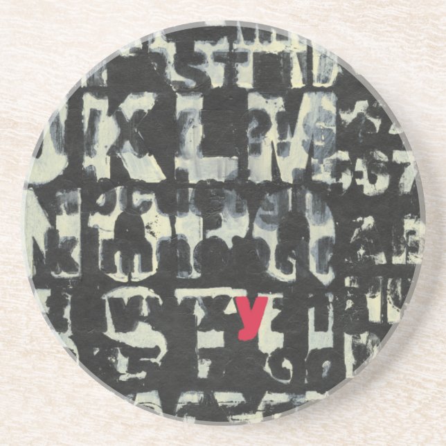 Posavasos Pintura de alfabeto de Norman Wyatt (Frente)