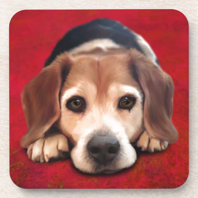 Posavasos Pintura de arte beagle Bella Artes Dog (Frente)