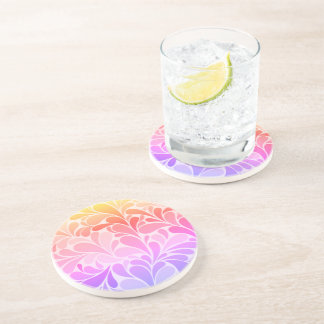 Posavasos Pintura de artista de heladería arenisca arcoiris