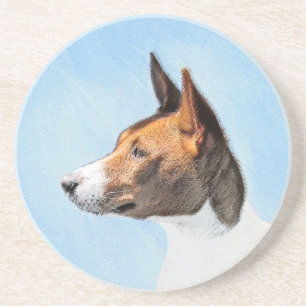 Posavasos Pintura de Basenji - Arte original muy bonito