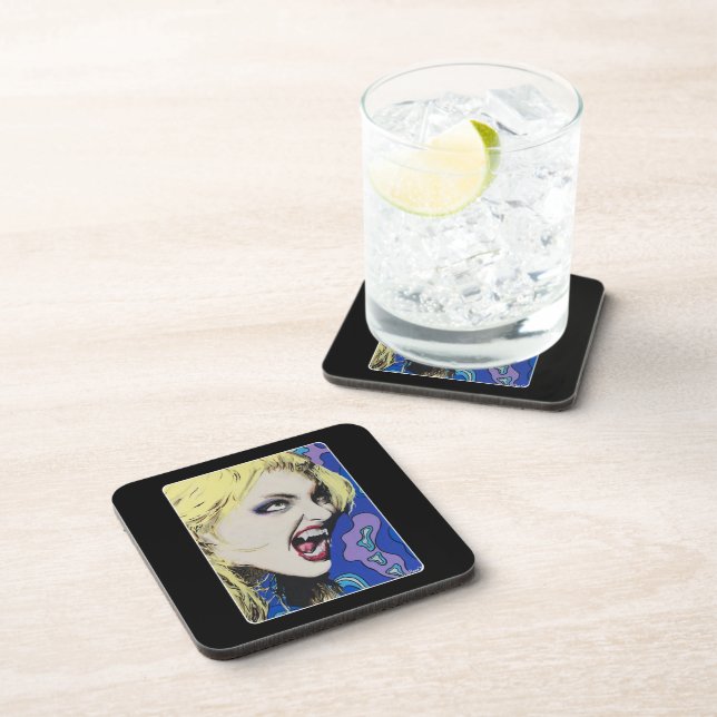 Posavasos Pintura de ‘Beso duro’ sobre una (Lado Derecho)