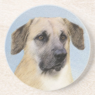 Posavasos Pintura de Chinook (Orejas caídas) - Arte Perro Or