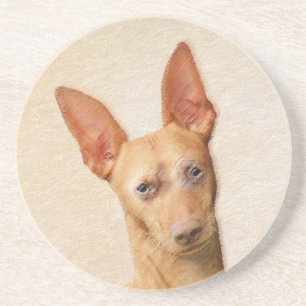 Posavasos Pintura de Cirneco dell'Etna - Arte de perros orig