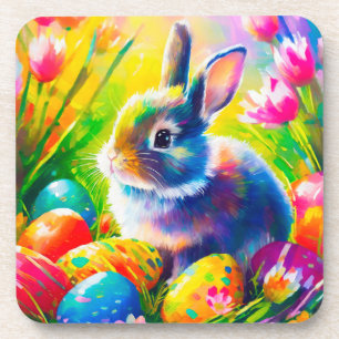 Posavasos Pintura de conejito de Pascua Bebé-91451