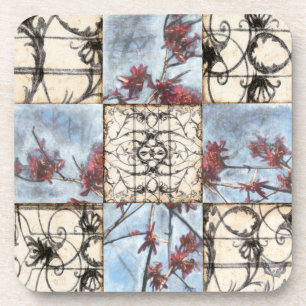 Posavasos Pintura de desplazamiento abstracta en panel