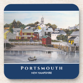 Posavasos Pintura de EE.UU. en Portsmouth Harbour New Hampsh