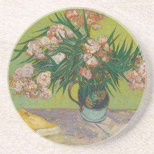 Posavasos pintura de flores de adelfa de Vincent Van Gogh