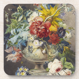 Posavasos Pintura de Jardín Botánico Floral Elegante Vintage